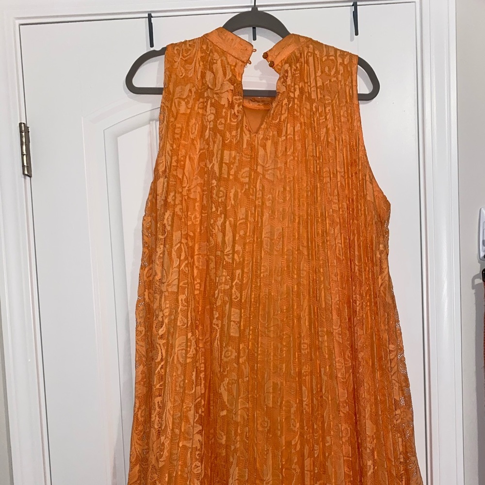 Orange lace dress